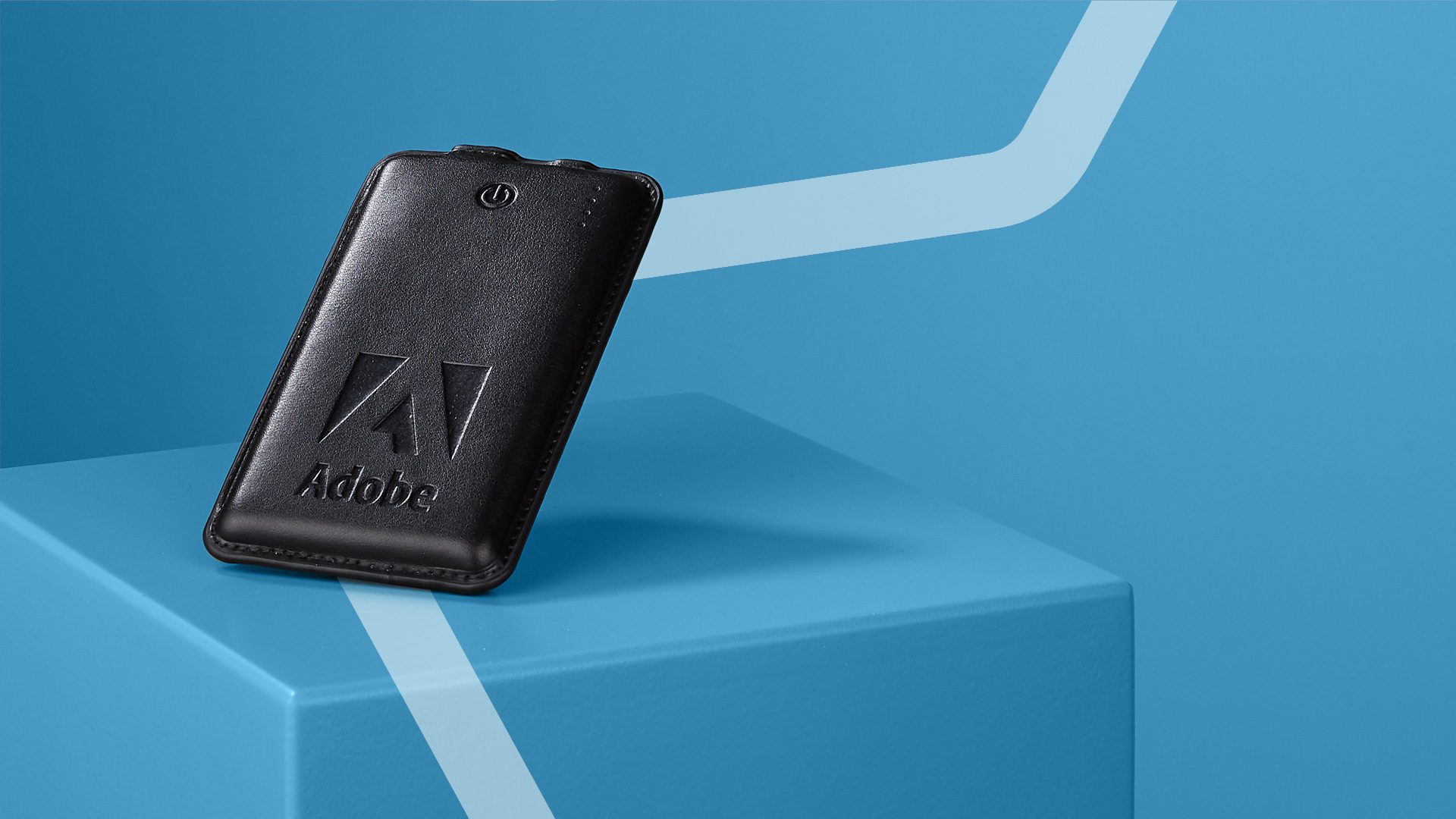 branded leather power bank
